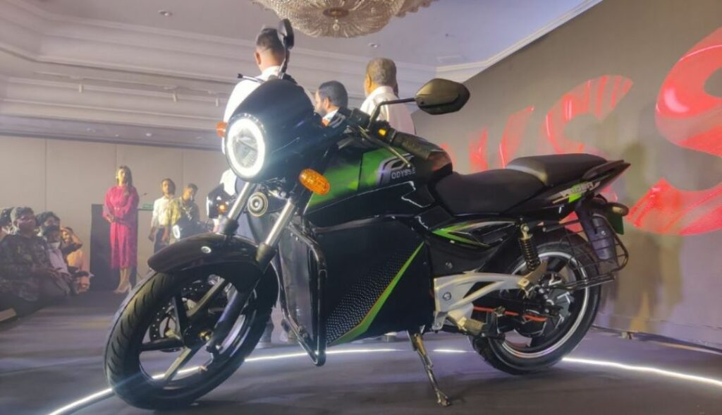 Odysse Vader Electric Bike 3 kWh lithium-ion battery under fuel tank style body