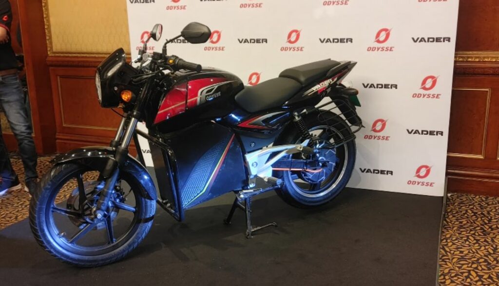 Odysse Vader Electric Bike 3 kWh lithium-ion battery under fuel tank style body