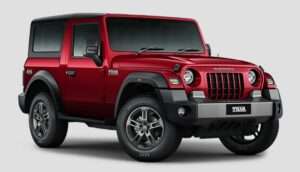 Interior of Mahindra Thar 2025 with adjustable driver seat and rear AC vents”