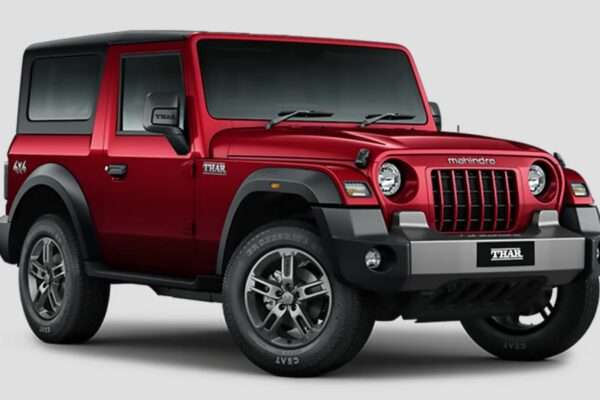 Interior of Mahindra Thar 2025 with adjustable driver seat and rear AC vents”