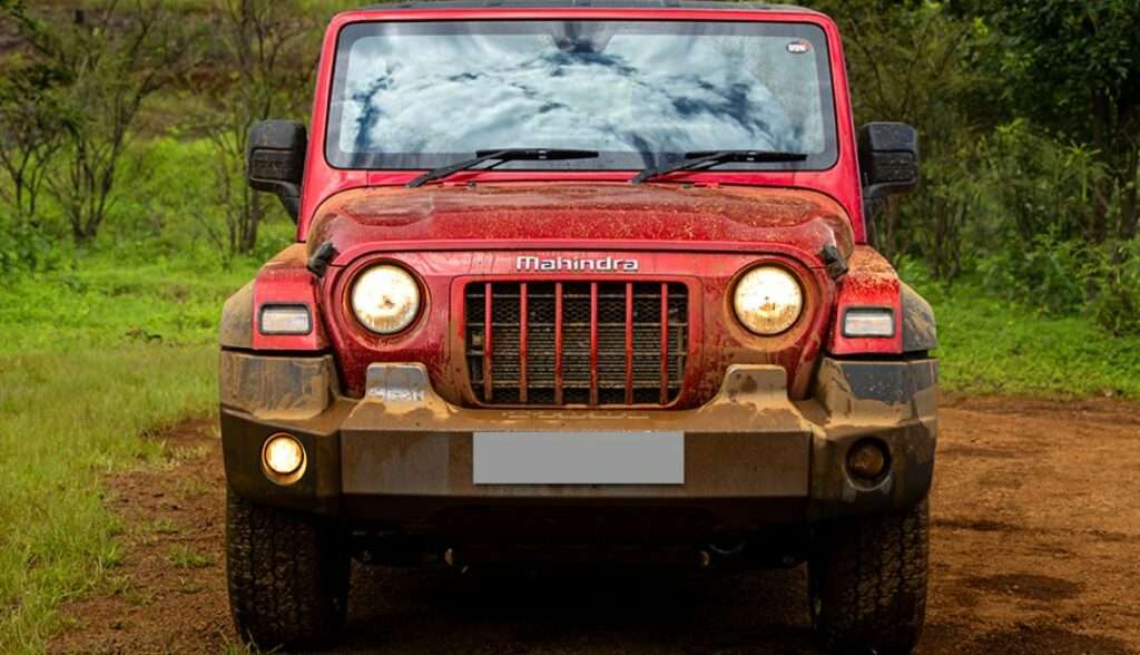 Mahindra Thar 2025 front view with rugged design