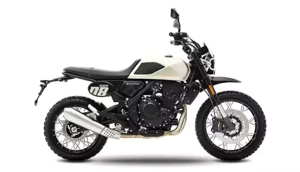 Brixton Crossfire 500 XC मोटरसाइकिल का फ्रंट और साइड व्यू
