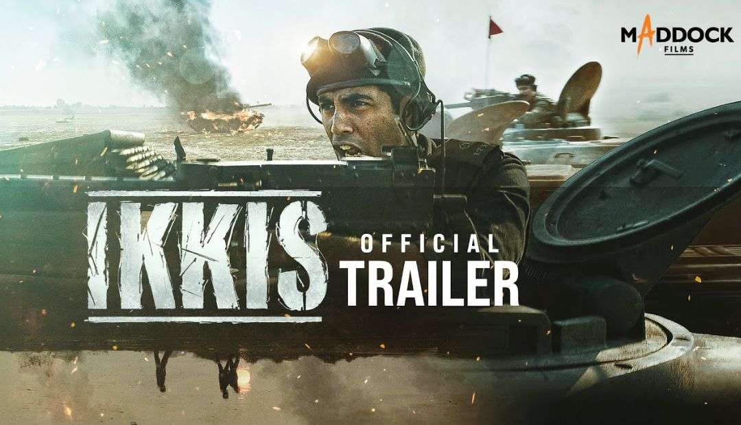 Ikkis movie poster featuring Agastya Nanda as Arun Khetarpal in Indian Army uniform from 1971 Indo-Pak war, directed by Sriram Raghavan