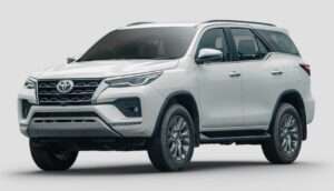 Toyota Fortuner 2025 front view with bold SUV design