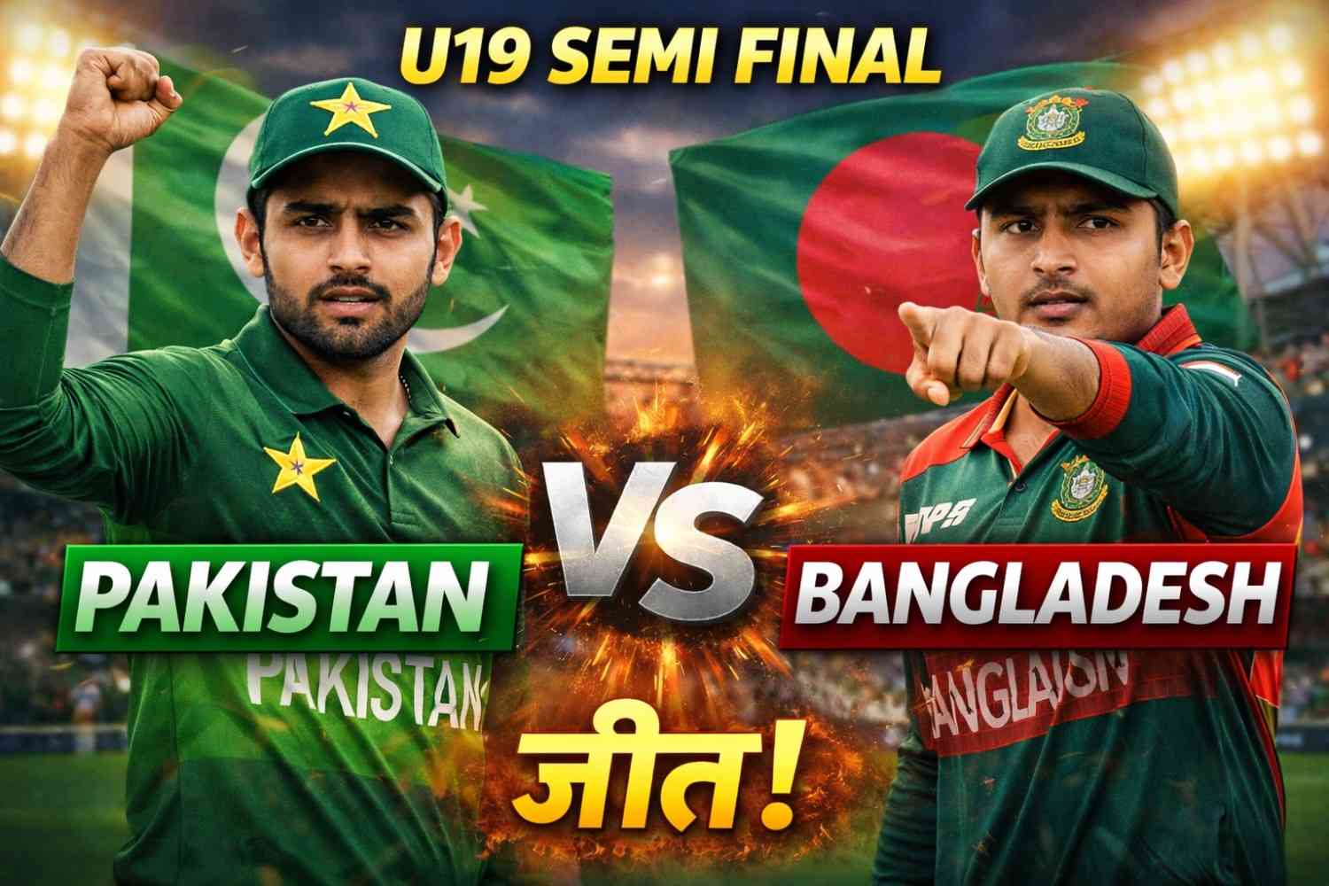 Pakistan U19 vs Bangladesh U19 (Semi-Final)