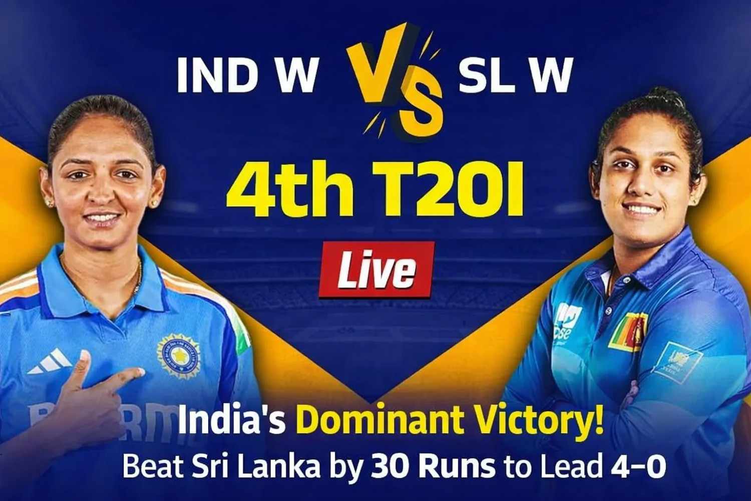 India Women vs Sri Lanka Women 4th t20