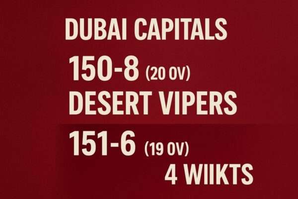 Desert Vipers vs Dubai Capitals