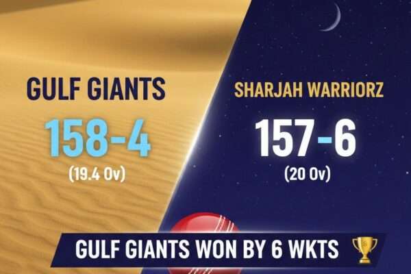Gulf Giants vs Sharjah Warriorz Match hindi