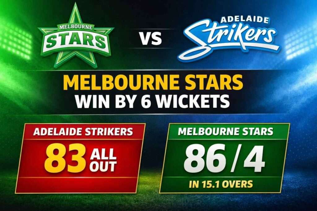 Melbourne Stars vs Adelaide Strikers match hindi
