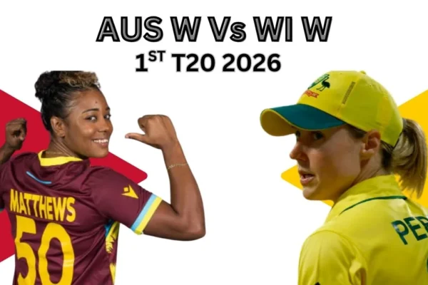 AUS W vs WI W 1st T20 2026 Hindi
